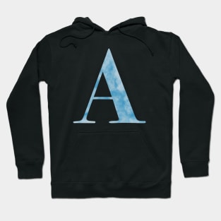 Clouds Blue Sky Initial Letter A Hoodie